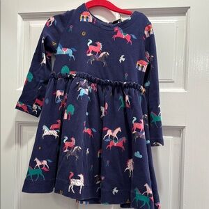 Joules Blue and Pink Pony Dress Sleeves